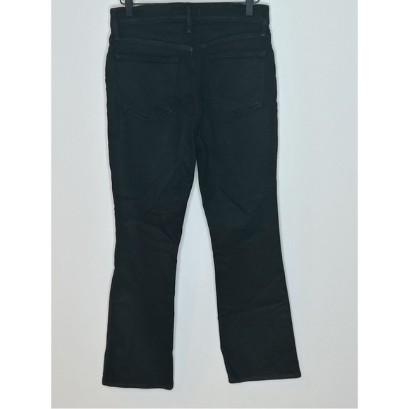 Madewell Mid-Rise Kick Out Crop Jeans Coated Black Wash Size 27 - Picture 5 of 11